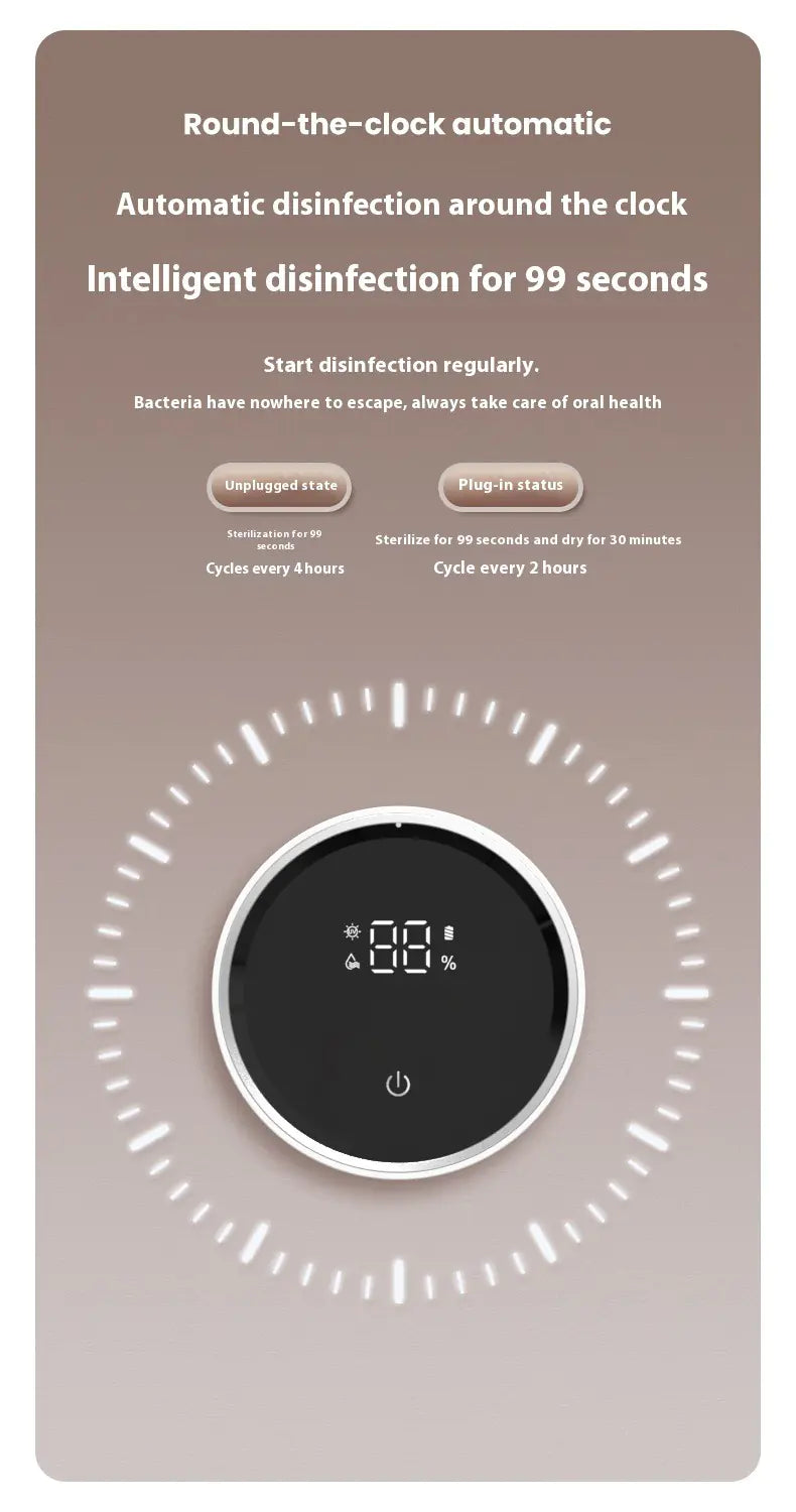 Round Smart Toothbrush Sterilizer