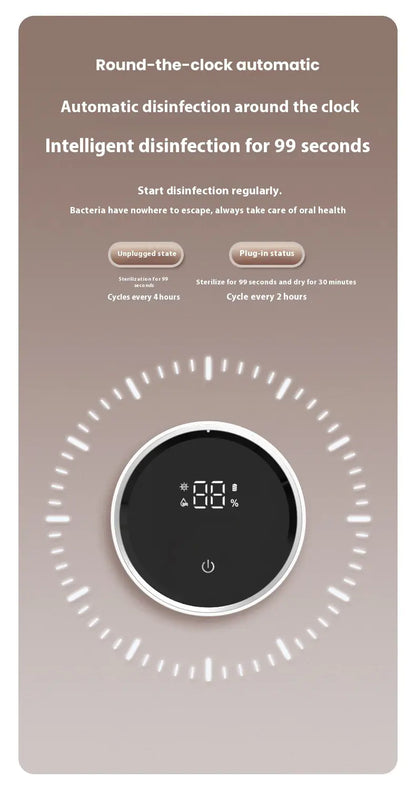 Round Smart Toothbrush Sterilizer